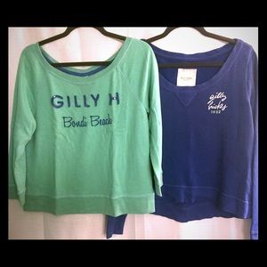 2 Gilly Hicks Lightweight Sweatshirts
